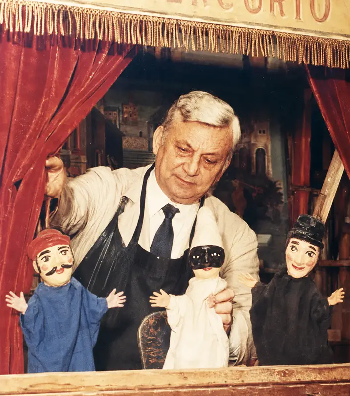 Ciro Mercurio, founder of the Mercurio Puppet Theatre in Sorrento