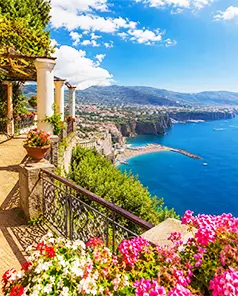 Panoramic view of the Sorrentine Coast from Sorrento