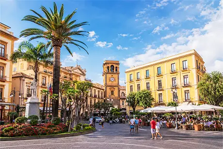Main square of Sorrento during a summer evening