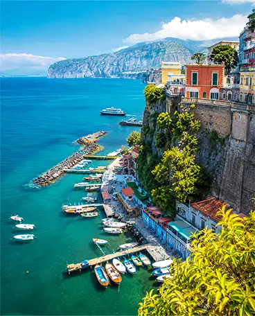 Panoramic view of the sea from Sorrento on the Sorrentine Coast